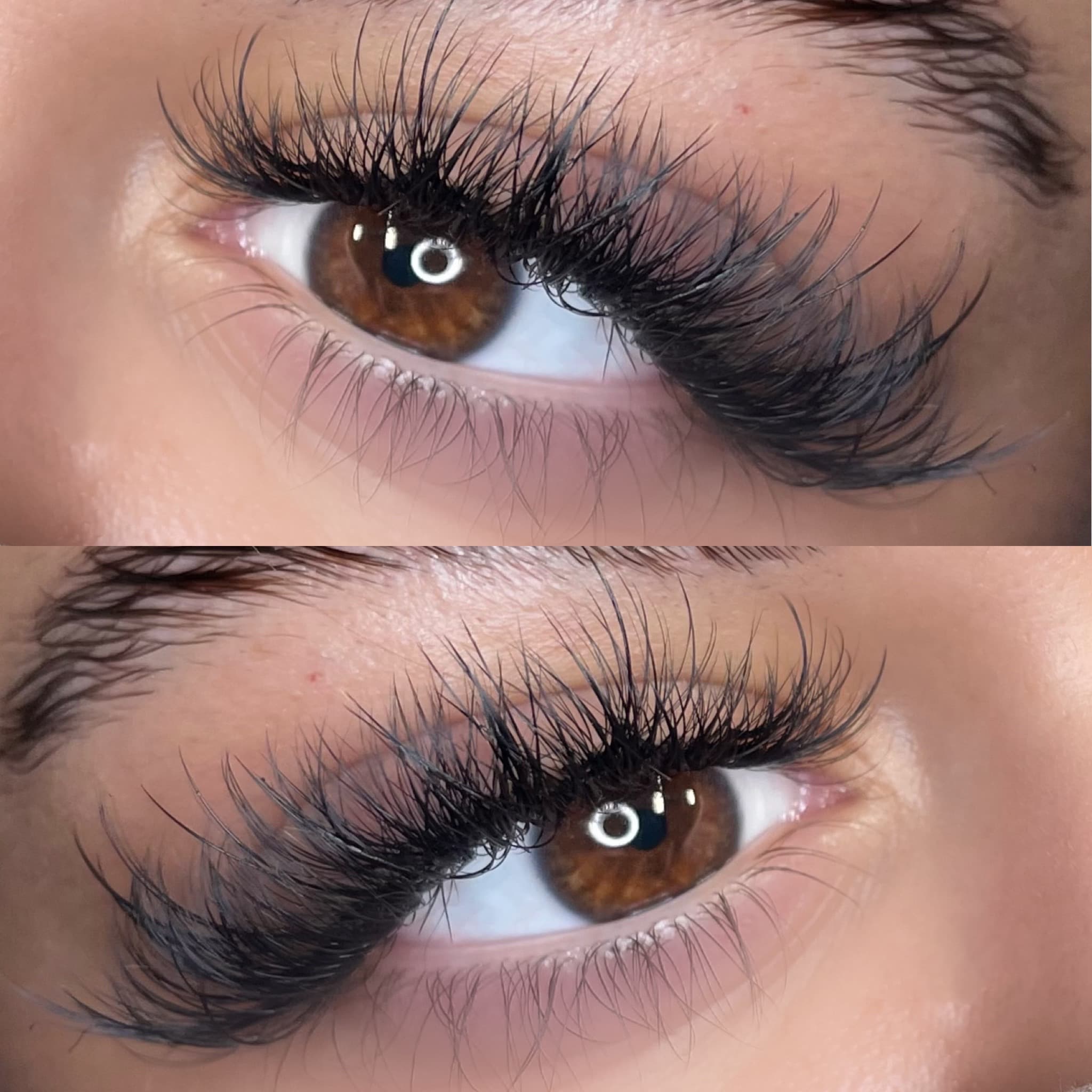 Lash extensions portfolio - Close up of soft, fluffy volume lashes. in San Diego